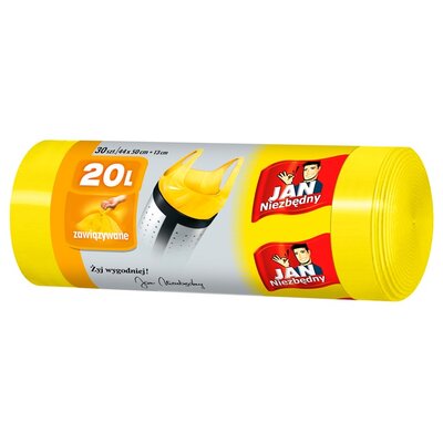 JAN Niezbędny Niezbędny worki na śmieci zawiązywane 20L 30 sztuk