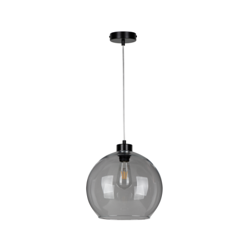 Britop Skandynawska LAMPA wisząca LAGUNA 18630104 loftowa OPRAWA szklany ZWIS kula przydymiona czarna