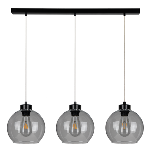 Britop Skandynawska LAMPA wisząca LAGUNA 18610304 loftowa OPRAWA szklane kule zwis przydymiony czarna