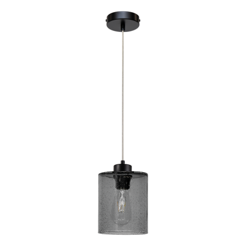 Britop Loftowa LAMPA wisząca ZEFIR 111870104 skandynawska OPRAWA szklany zwis przydymiony czarny