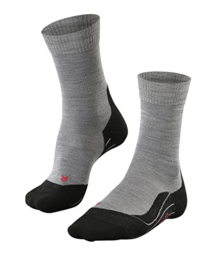 Falke TK5 skarpety damskie, mieszanka wełny merynosów, 1 opakowanie szary Grau (Light Grey 3403) 35-36