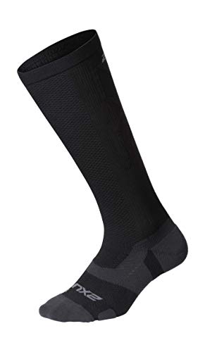2XU Unisex Vectr lekka poduszka skarpety na całej długości skarpety kompresyjne (1 szt.) Black/Titanium M UA5155e-BLK/TTM-M2