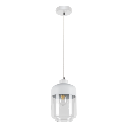 Britop Loftowa LAMPA wisząca AMARETTO 15800102 skandynawska OPRAWA szklany zwis przezroczysty biały