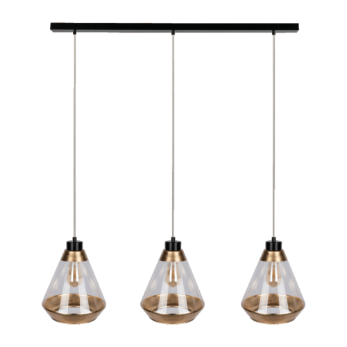 Britop LAMPA wisząca MISTRAL 15820304 skandynawska ORRAWA szklany ZWIS loftowy złoty przezroczysty