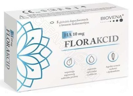 Biovena Health Florakcid 10 globulek dopochwowych z kw. hialuronowym