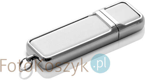 Biały pendrive ze skóry 32GB 3.0