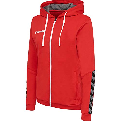 Hummel Hummel damska bluza z kapturem HmlAuthentic Poly Zip Hoodie Woman czerwony czerwony (True Red) S 204939-3062-S