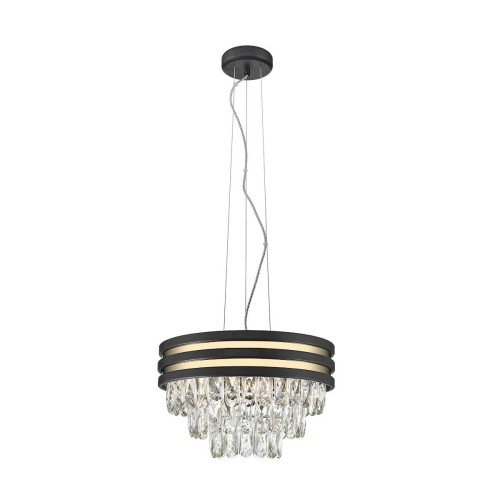 Naica lampa wisząca 4-punktowa czarna/złota P0525-04A-P7D7