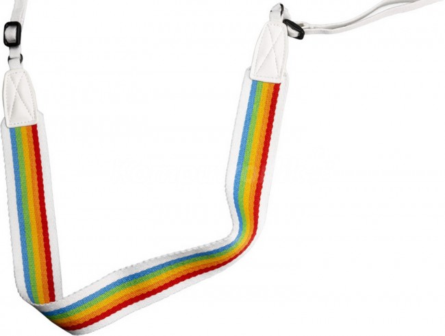 Polaroid CAMERA STRAP FLAT RAINBOW WHITE 6054