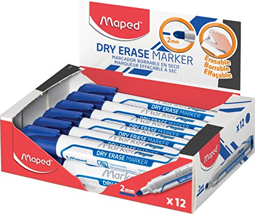 Maped All Marker do tablic suchościeralnych 2mm niebieski okrągły 735030 MARKER PEPS
