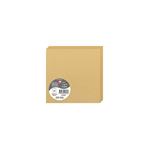 Clairefontaine 2808C opakowanie (z 25 podwójnymi płatkami, składane, 135 x 135 mm) 210 g, karmelowy 2808C