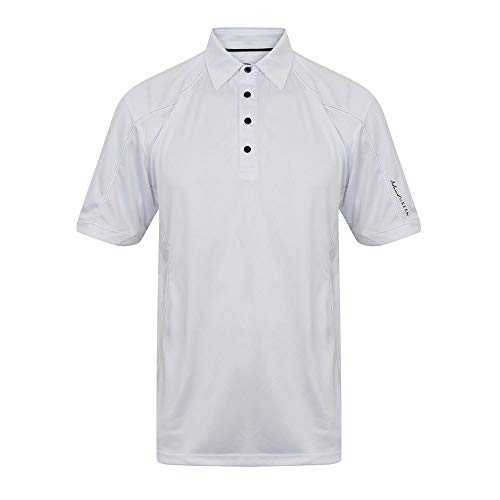 Island Green Golf IGTS1648 męska koszulka CoolPass oddychająca odprowadzająca koszulka polo sportowa top, biała, 2 x duża