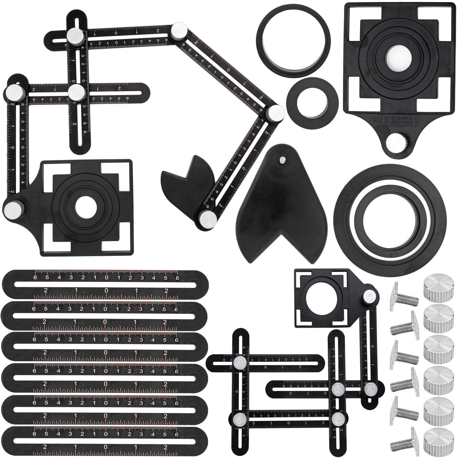 Przymiar znacznik szablon wzornik otworów do płytek FALON-TECH