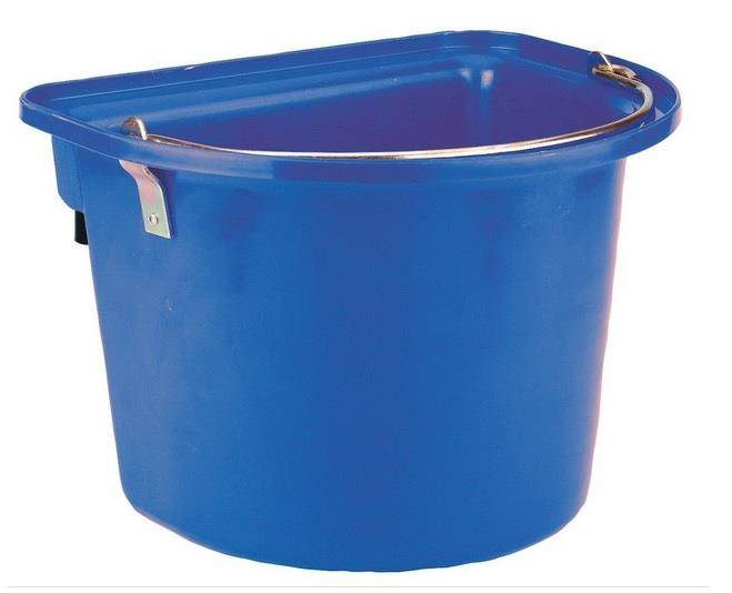 Kerbl 328052 wiadro do karmienia zwierząt, z pałąkiem do zawieszania i uchwytem, niebieski