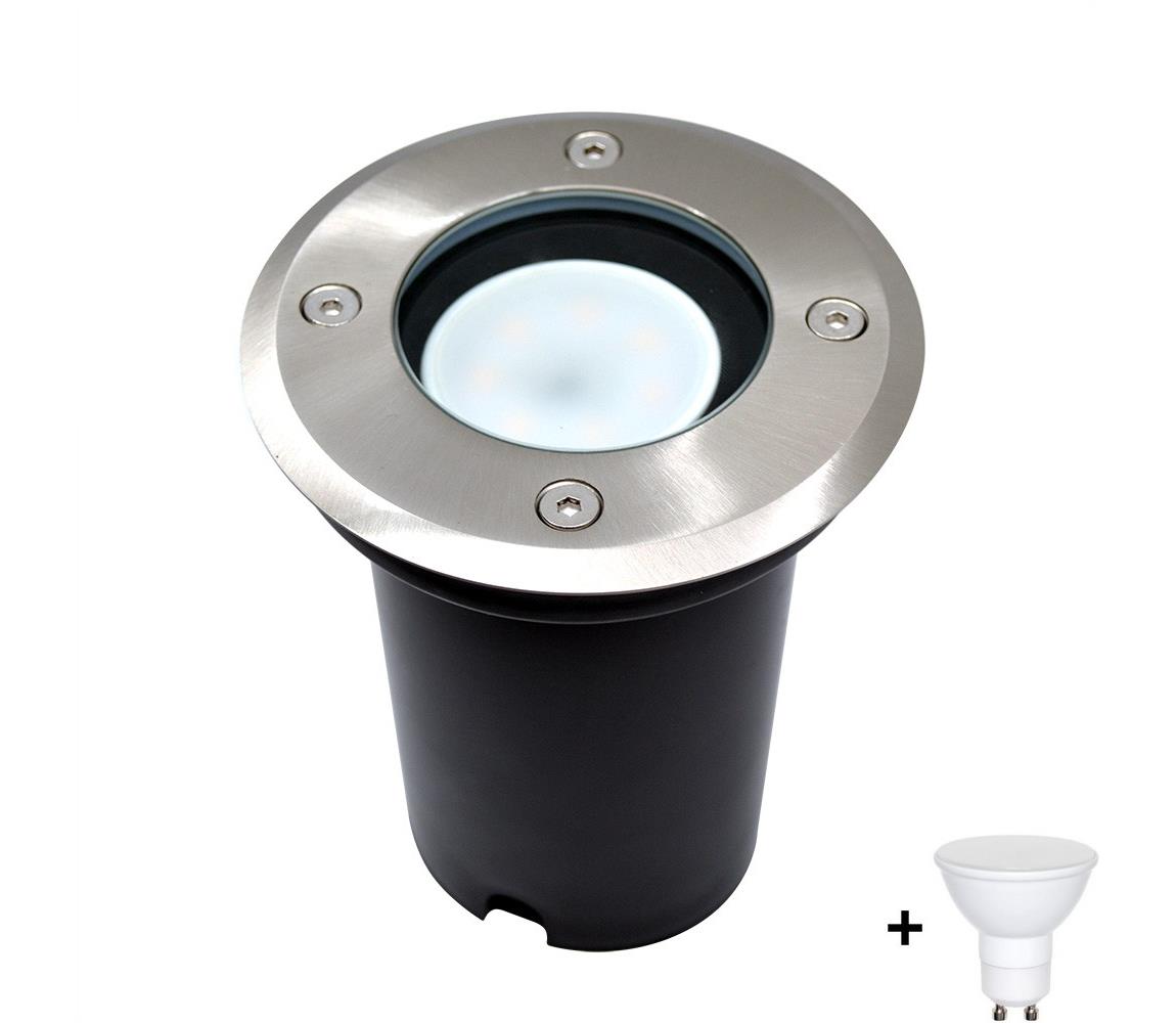LED Oświetlenie zewnętrzne podjazdów 1xGU10/6W/230V IP67 matowy chrom