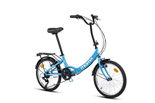 Moma Bikes Unisex's First Class niebieski składany rower, normalny