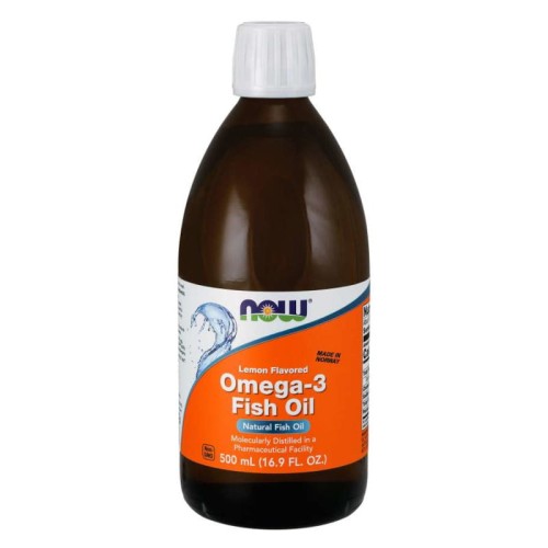Now Foods FOODS FOODS Omega-3 Fish Oil Liquid 500ml Cytryna