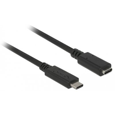 DeLOCK Przedłużacz Usb 3.1 C(M) - C(f) 2m czarny