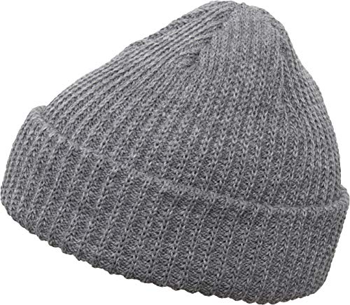 Flexfit uniseks żebrowana czapka beanie wrzosowa szara jeden rozmiar Yupoong nakrycie głowy