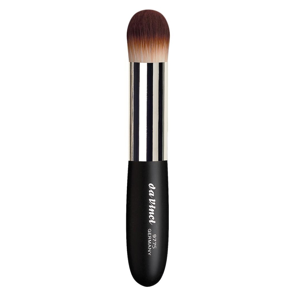 da Vinci Classic okrągły pędzel do podkładu i kremowego różu No. 9775 (Smooth Synthetic Fibres in Cappuccino Colour)