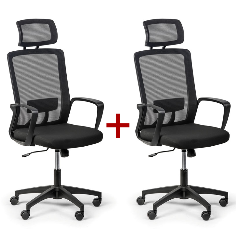 B2B Partner Krzesło biurowe Base plus 1+1 GRATIS, czarny 415078