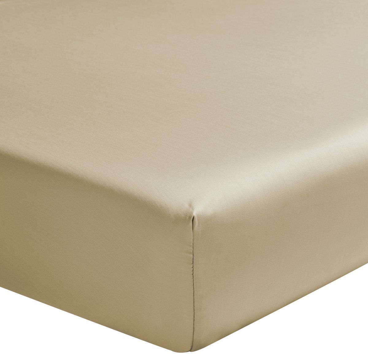 Alexandre Turpault Prześcieradło satynowe ze ściągaczem Teophile Desert Beige