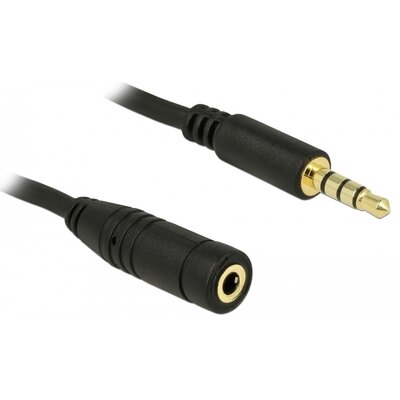 Delock Kabel Minijack 3.5 Minijack 3.5 5m Czarny 84669