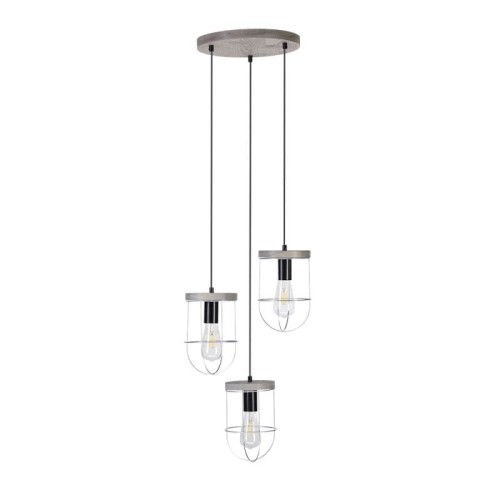 Britop Industrialna LAMPA wisząca NETUNO 1871759357R druciana OPRAWA metalowy zwis drewno srebrny