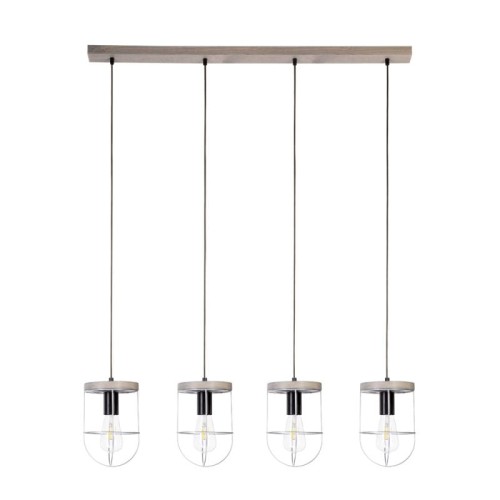 Britop Industrialna LAMPA wisząca NETUNO 1871759457 druciana OPRAWA vinatge ZWIS metalowy drewno srebrny