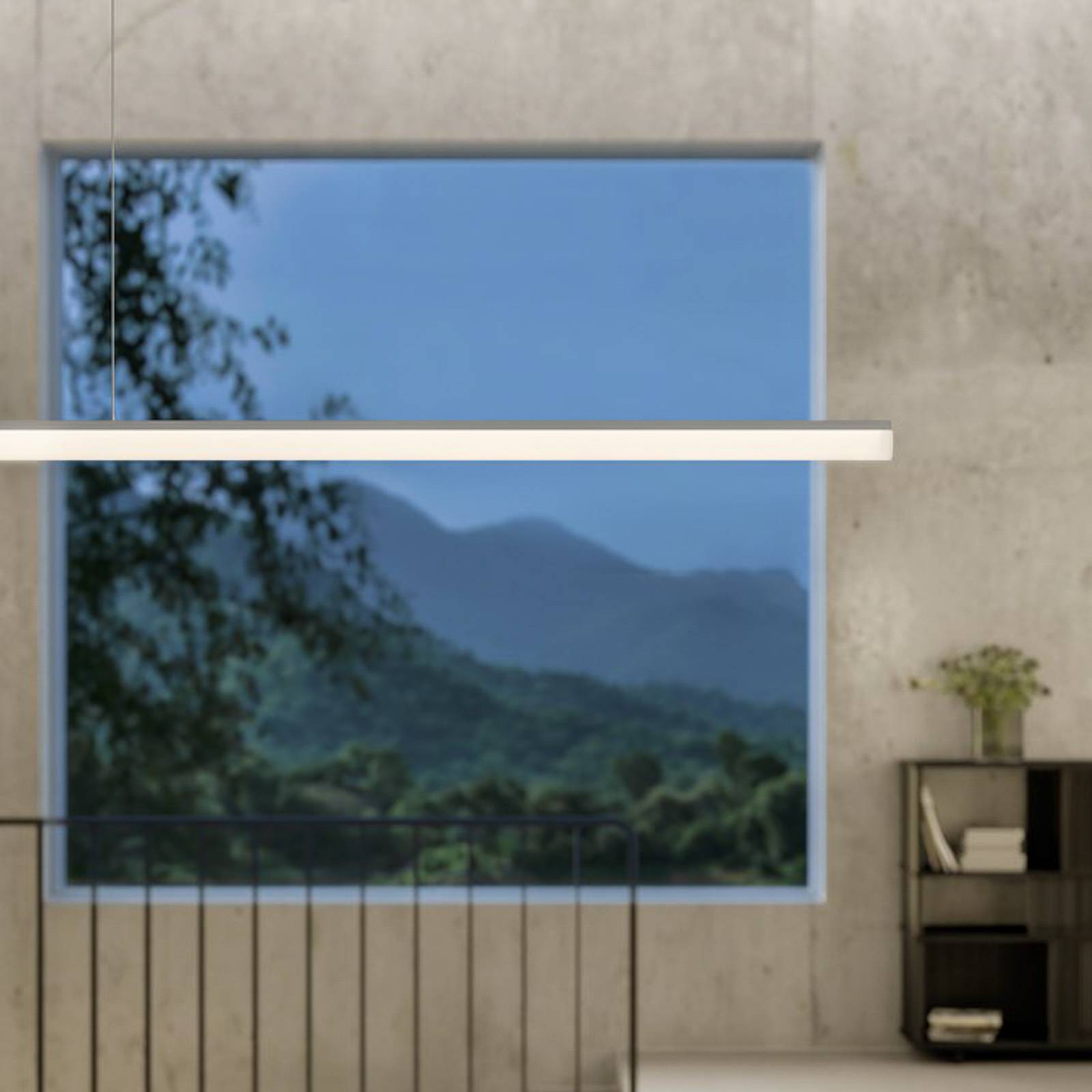 Ribag Aroa LED pendant Dali dim 2,700K aluminium 120cm