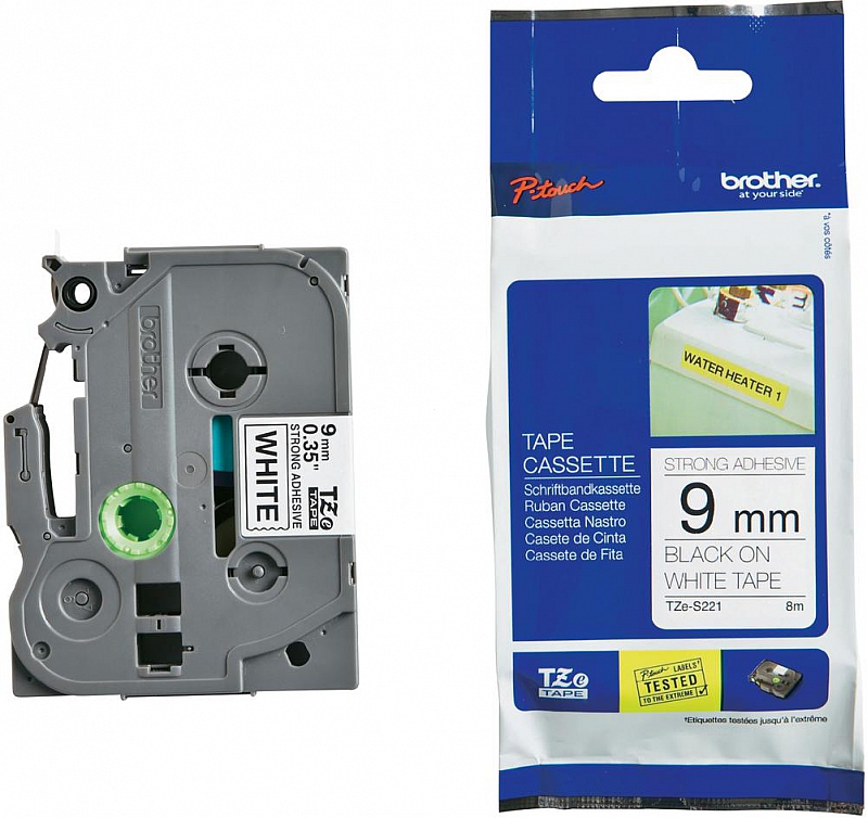 Brother TZe-S221 9mm x 8m (TZeS221) (jest na magazynie)