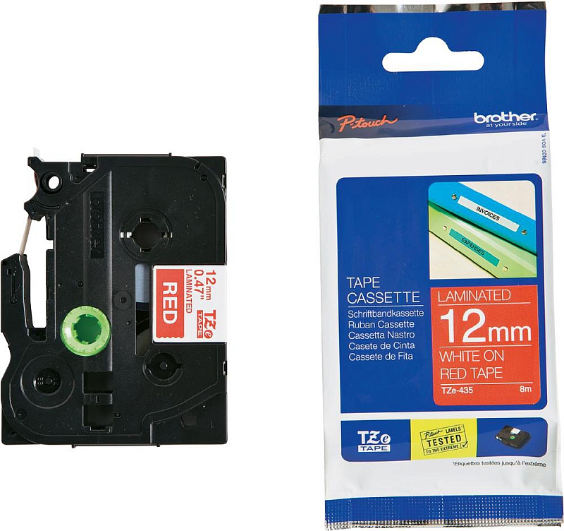 Brother TZe-435 12mm x 8m (TZe435) (jest na magazynie)