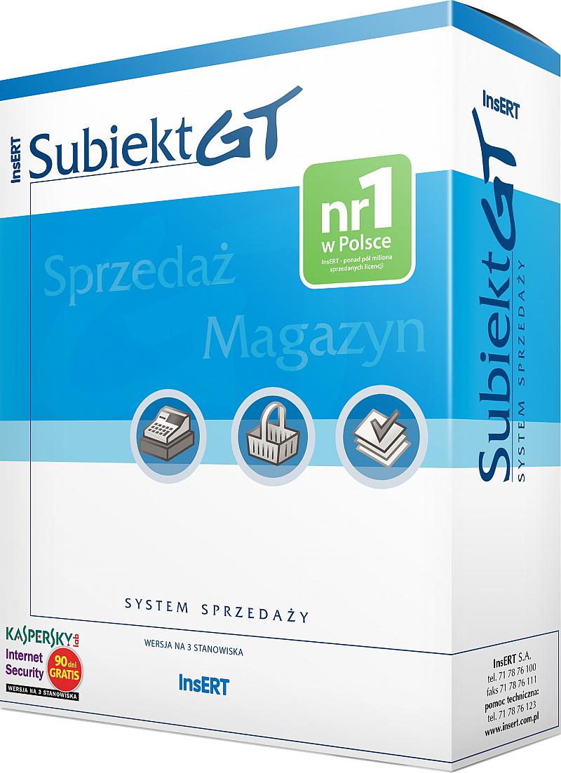Subiekt GT (system sprzedaży) Licencja na 3 stanowiska