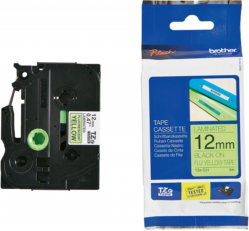 Brother TZe-C31 12mm x 8m (TZeC31) (jest na magazynie)