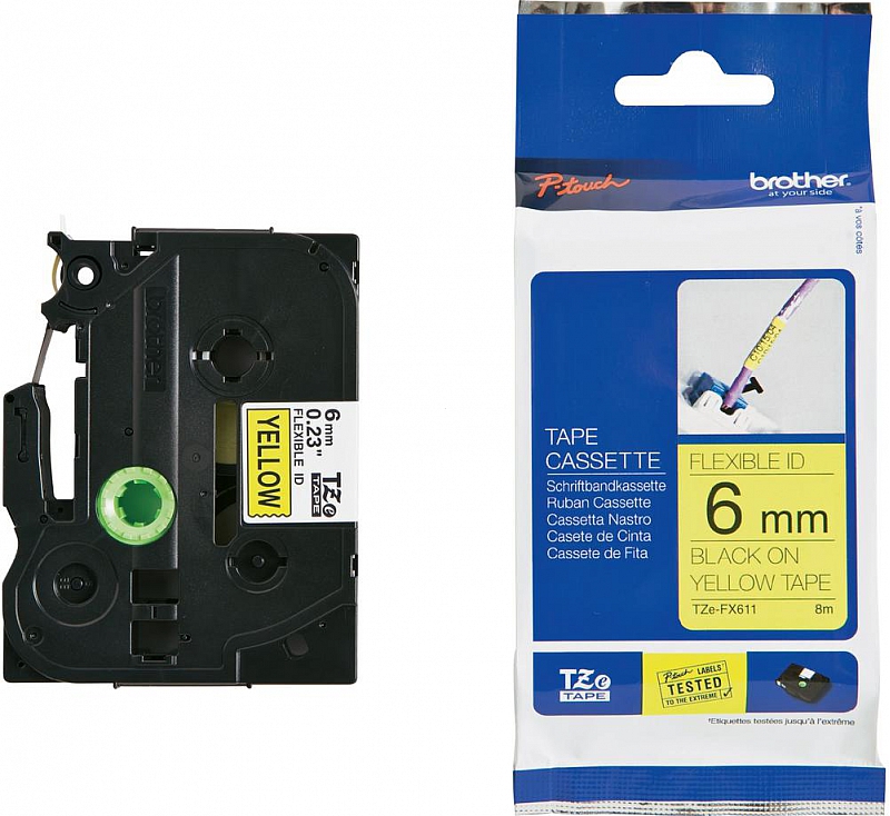 Brother TZe-FX611 6mm x 8m (TZeFX611) (jest na magazynie)
