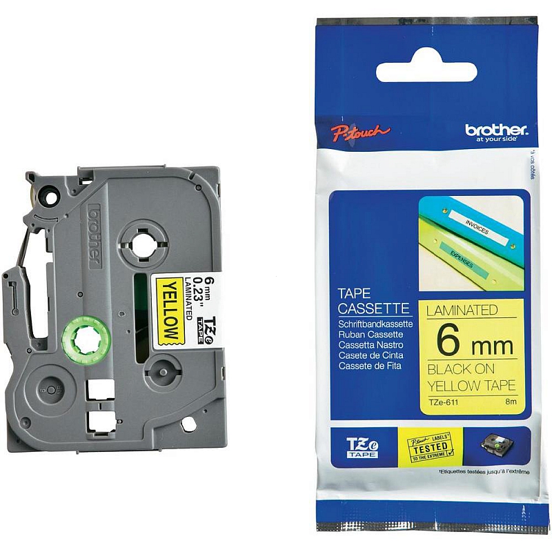 Brother TZe-611 6mm x 8m (TZe611) (jest na magazynie)