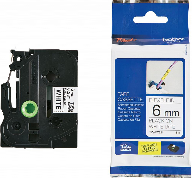 Brother TZe-FX211 6mm x 8m (TZeFX211) (jest na magazynie)