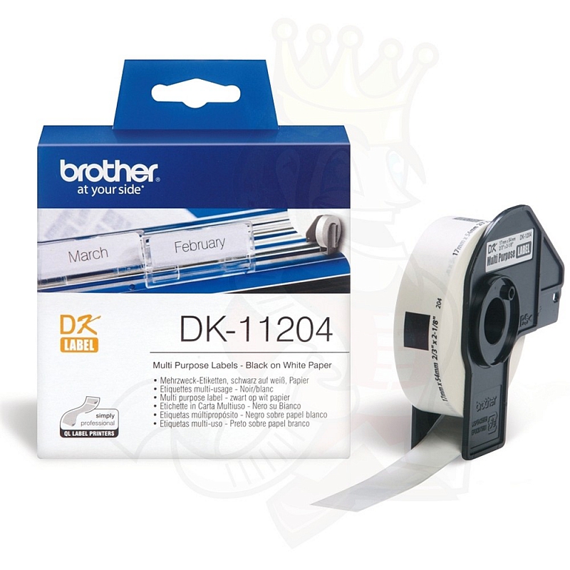 Brother DK-11204 400 szt/rolkę 17mm x 54mm (jest na magazynie)