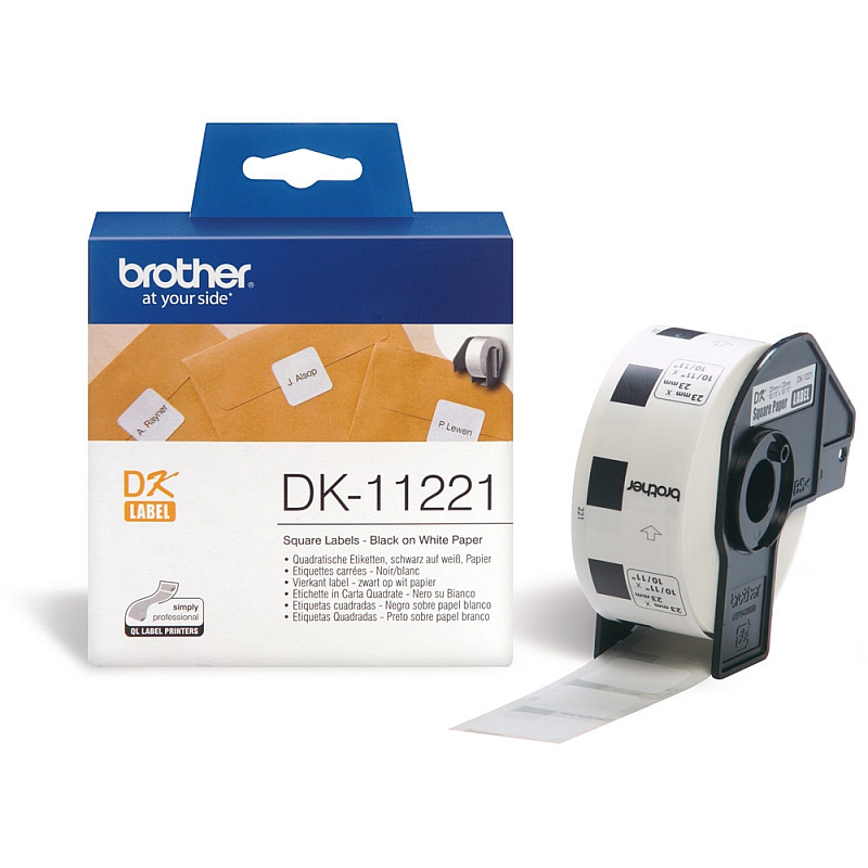 Brother DK-11221 1000 szt/rolka 23 x 23 mm (jest na magazynie)