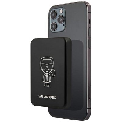 Karl Lagerfeld Powerbank z ładowaniem indukcyjnym 3000 mAh, Karl Lagerfeld 5W, czarny 3666339000820