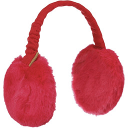Plush Faux Fur Ear Warmers by Barts, czerwony, One Size