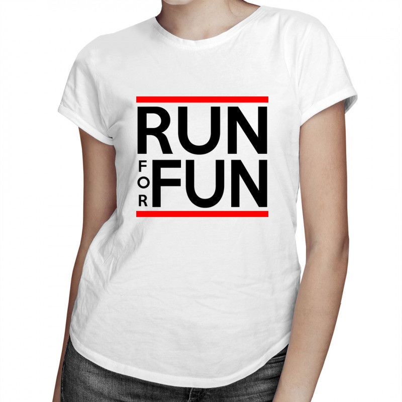 Run For Fun - damska koszulka z nadrukiem 8524