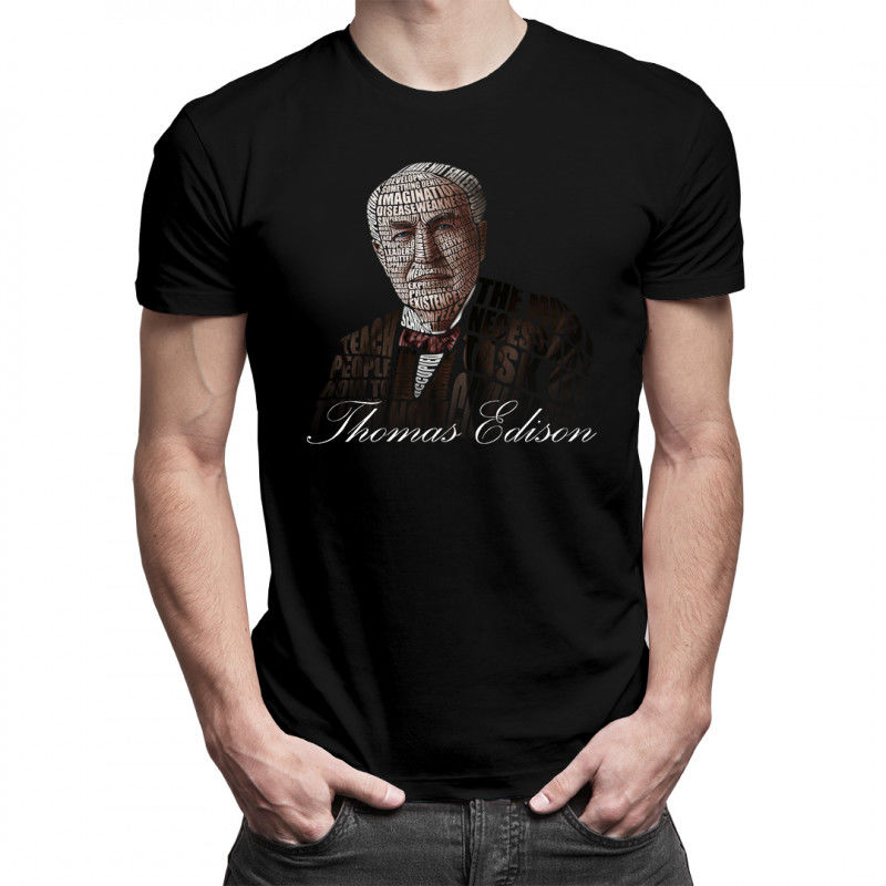 Thomas Edison - męska koszulka z nadrukiem 9538
