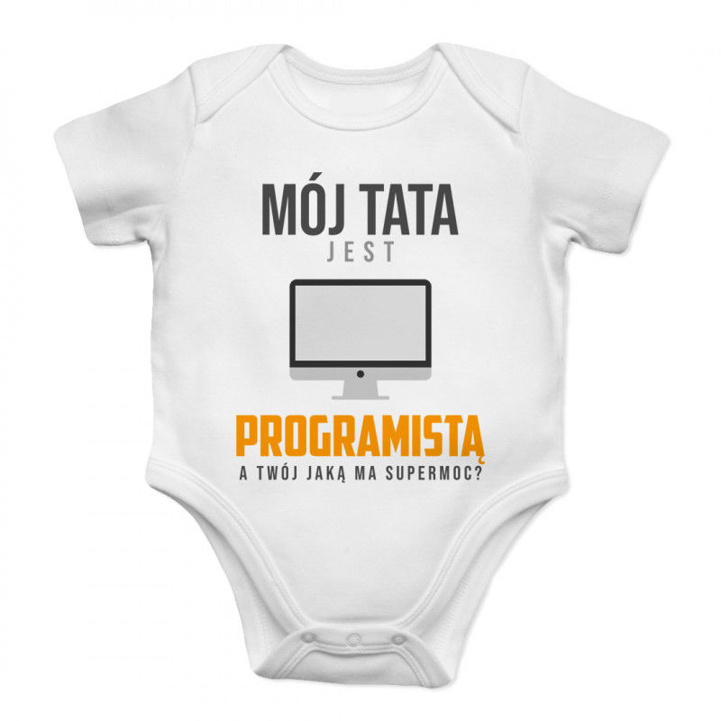 Mój tata jest programistą - body dziecięce z nadrukiem 6118