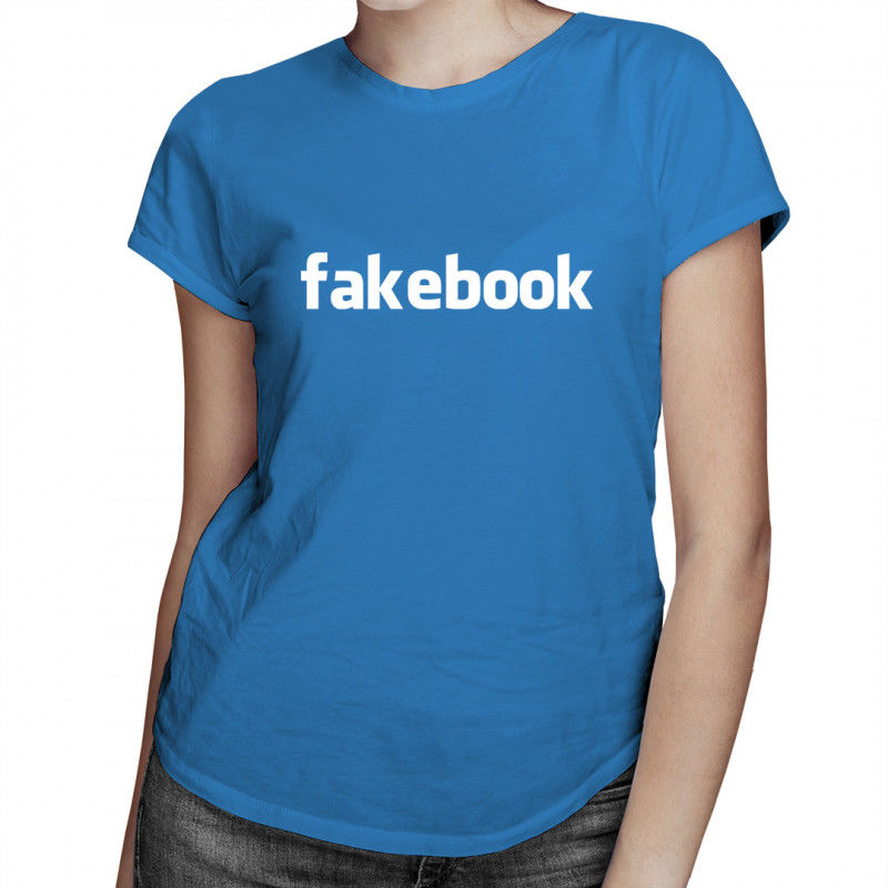 Fakebook - damska koszulka z nadrukiem 8486