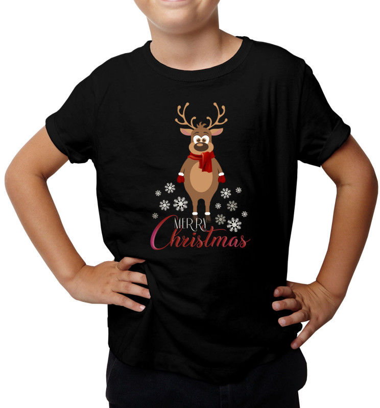 Merry Christmas - reniferek - koszulka dziecięca z nadrukiem 7429