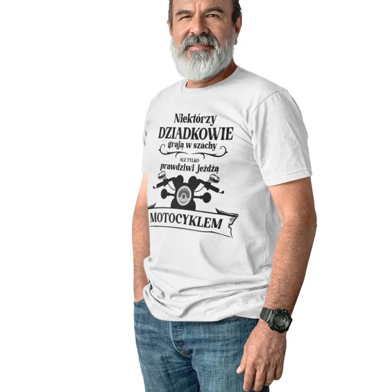 Niektórzy dziadkowie grają szachy - męska koszulka z nadrukiem 10223