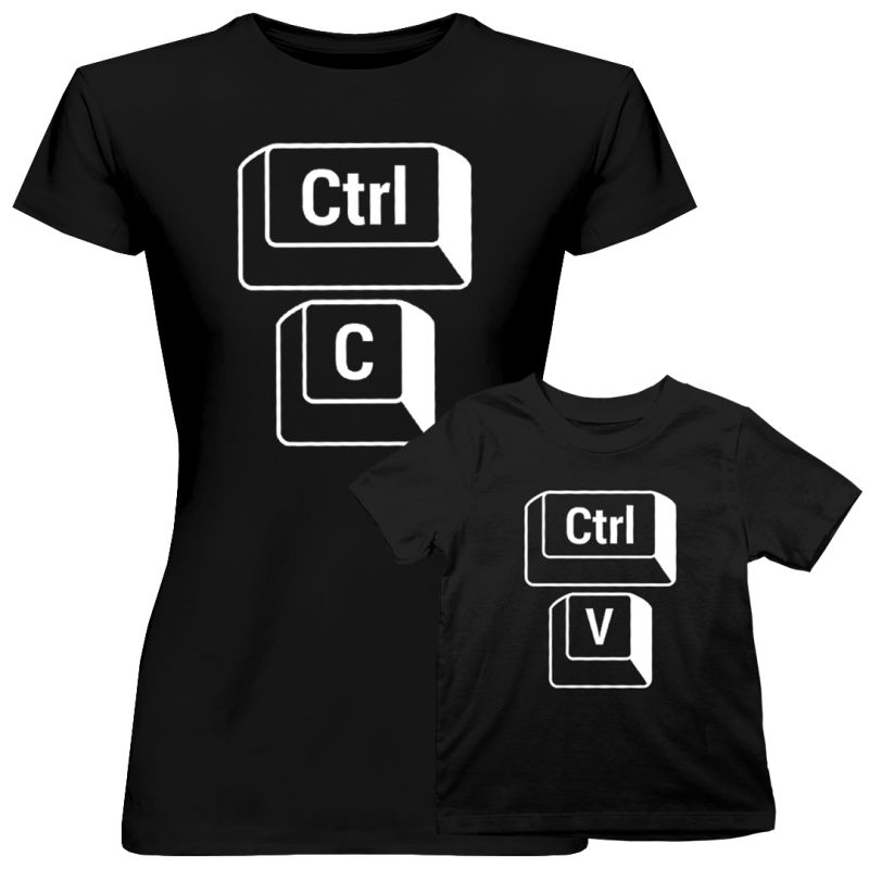 Komplet dla mamy i córki - Ctrl+C Ctrl+V - koszulki z nadrukiem 8953