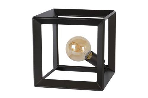 Lucide Stojąca LAMPA stołowa THOR 73502/01/15 metalowa LAMPKA klatka kostka vintage szare żelazo 73502/01/15