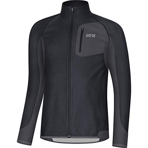 GORE WEAR GORE WEAR Męska koszulka R3 Partial Windstopper czarny czarny/szary XL 100287-990R-XL